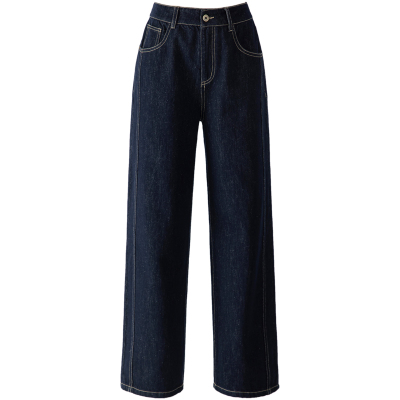 春四季阔腿长裤休闲高腰牛仔裤