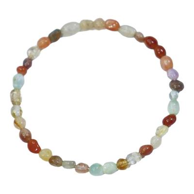 天然彩色多宝石手链首饰礼品