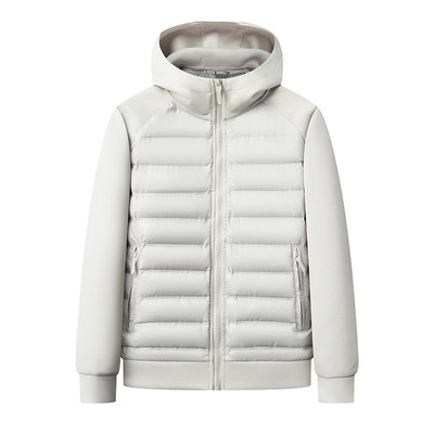 alo潮牌羽绒服男女情侣款冬季90白鸭绒排骨短款连帽羽绒防寒外套