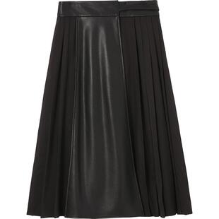 【播奥莱】播商场同款气质百褶裙女春秋复古拼接伞裙BDQ3BD0403