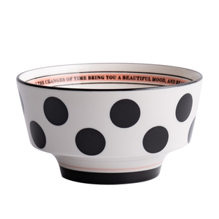 牧初法式波点碗陶瓷餐具ins轻奢米饭碗盘碟组合高颜值餐盘乔迁新