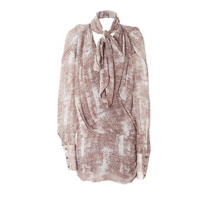 【新款】Cello Sonata 25秋 设计师豹纹铜氨丝露背蛇纹连衣裙短裙