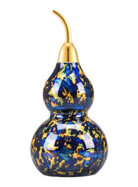 纯铜大漆葫芦摆件镇宅招财装饰品