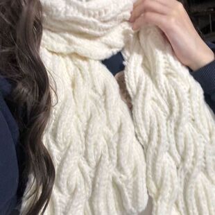 波浪渐变围巾手工编织diy材料包云朵棉花糖粗毛线自织送男女朋友