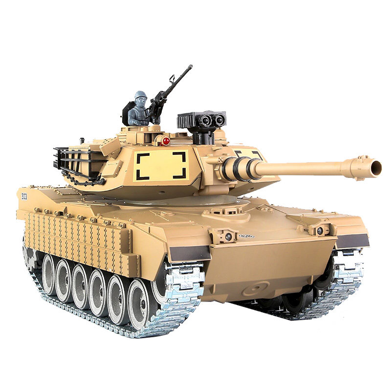 遥控坦克车M1a2充电动金属履带式越野车军事装甲车模型男孩玩具车