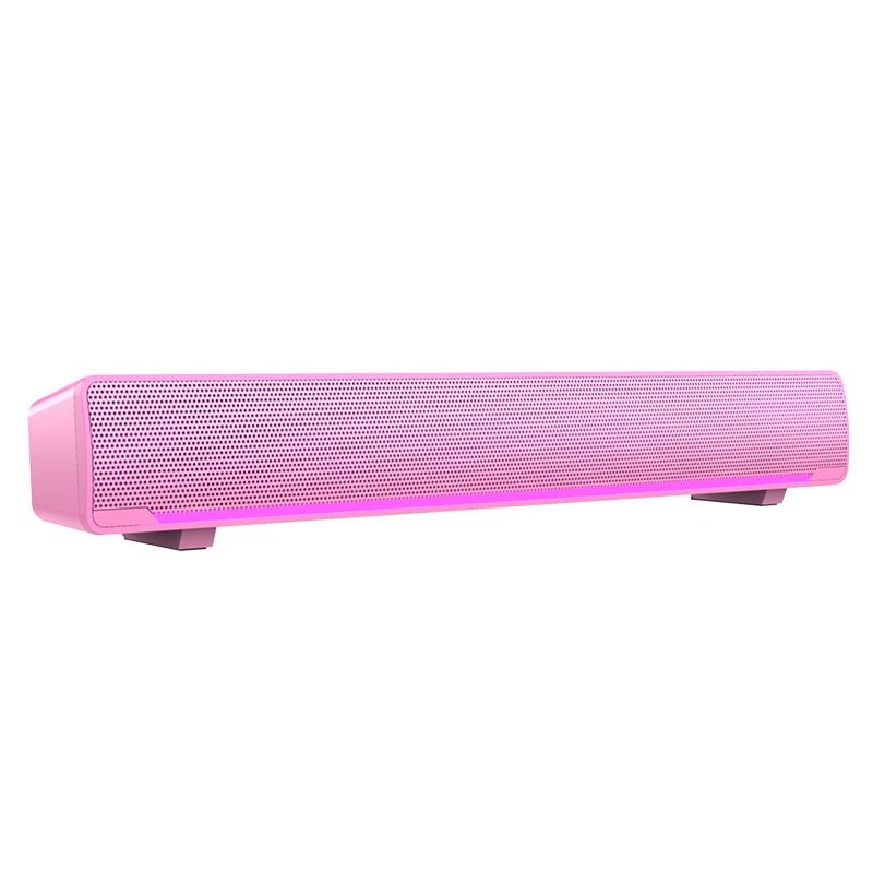 赛达粉色电脑音响台式家用游戏电竞笔记本有线蓝牙小音箱彩色喇叭