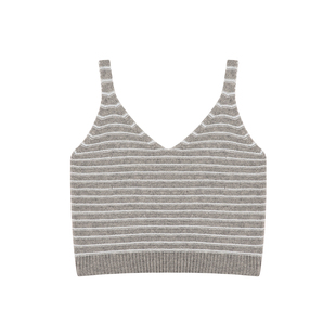 Amybaby女童套装春季2026新款韩系学院风针织条纹马甲衬衫百褶裙