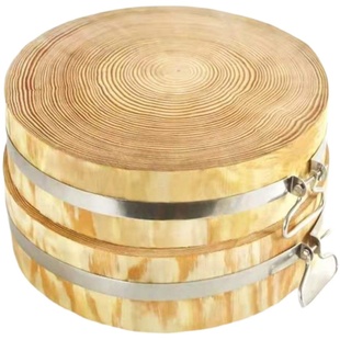 松木菜板实木家用圆形砧板加厚案板菜墩抗菌防霉切菜板剁肉板粘板