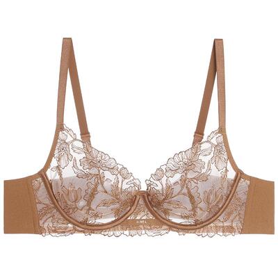 爱慕礼服贴贴内衣女3/4薄杯大胸显小性感蕾丝文胸AM13D101