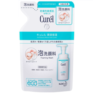 日本Curel珂润保湿洁面泡沫洗面奶氨基酸敏感肌补充替换装130ml