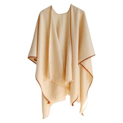 意式老钱风纯羊绒大斗篷秋冬披肩