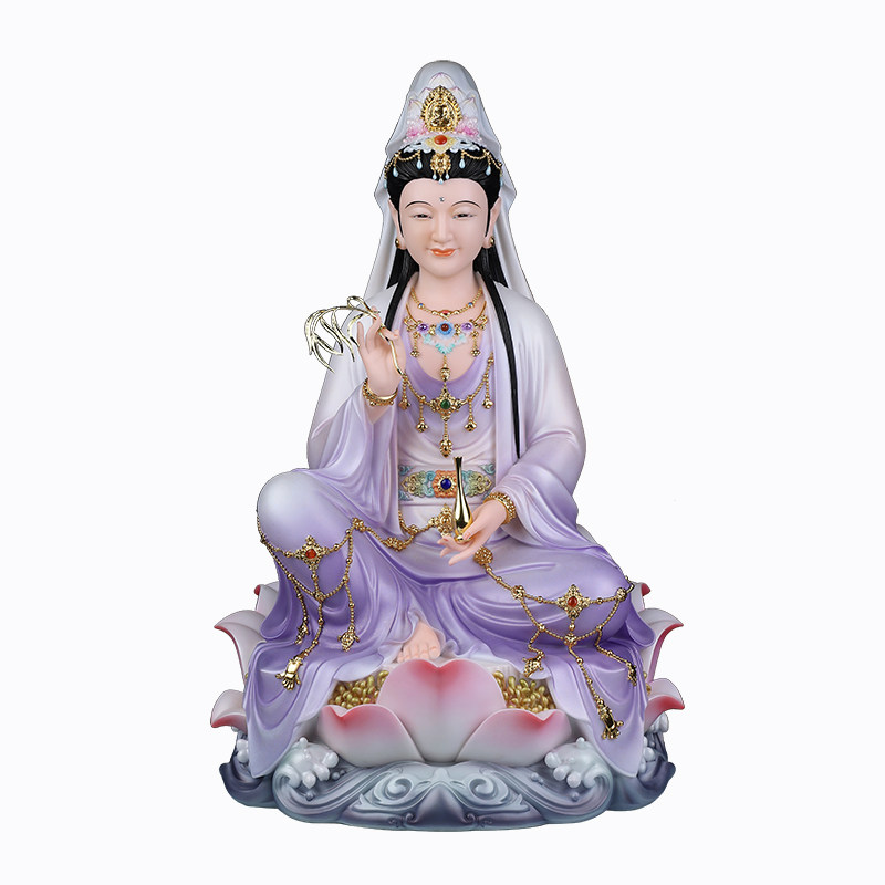 观音菩萨佛像汉白玉南海观世音菩萨妙善观音佛像佛堂家用供奉摆件