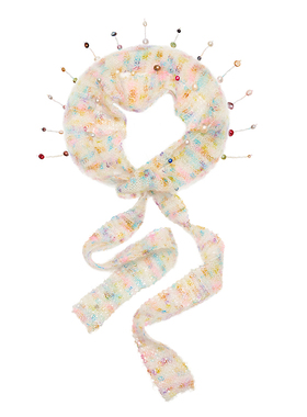 项链TWOR真丝马海毛彩色珍珠