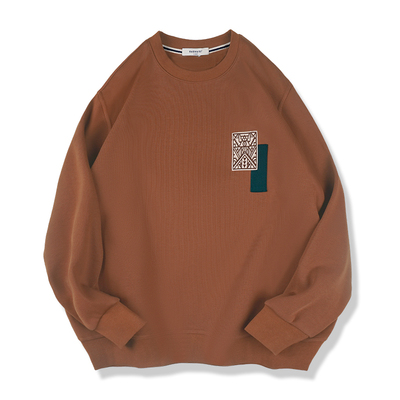 古竹希潮牌贴布长袖卫衣