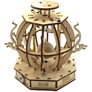 木质地震报警仪器科技制作小发明自制感应模型 diy预警器教具材料