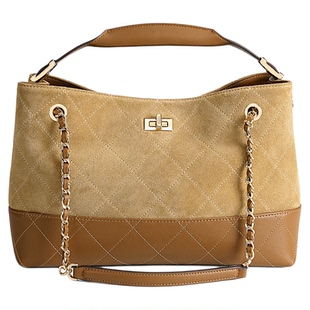 COOGI麂皮包包女士2025新款大容量单肩斜挎包托特包真皮牛皮女包