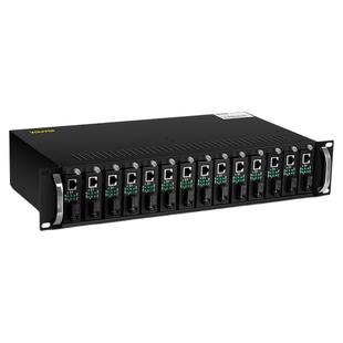 YOUYSI 14槽机架式光纤收发器机架光电转换器机架机箱 双电源双开关5V/2A