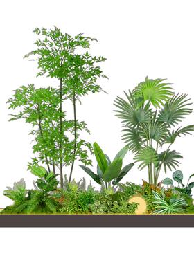 高端轻奢仿真绿植造景落地式绿植