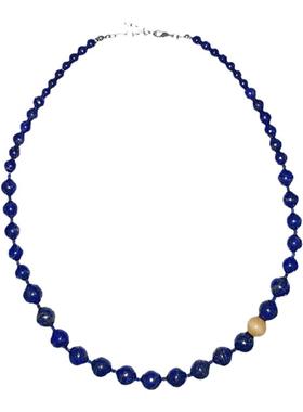 青金石神秘感手工串珠项链