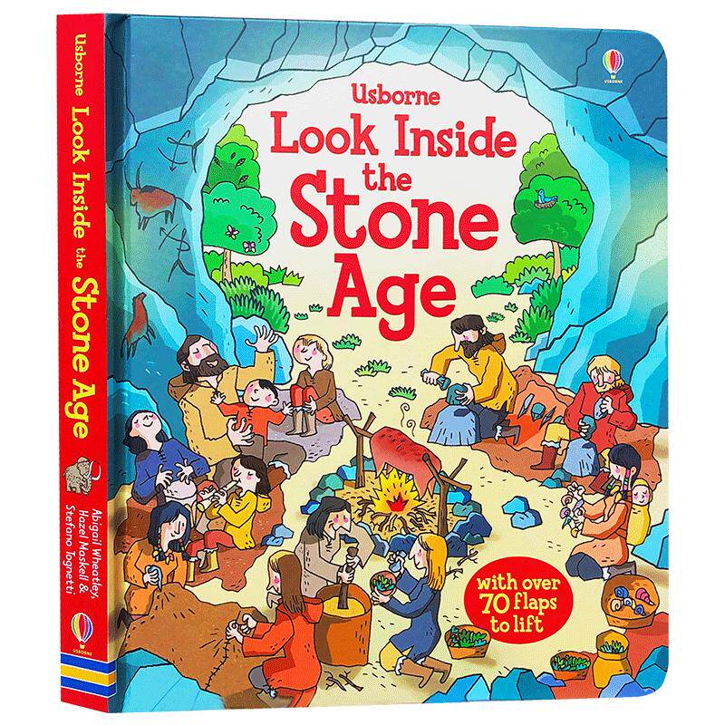 Usborne出品Look Inside the Stone Age 走进石器时代 儿童启蒙认知英语绘本 英国尤斯伯恩 石器时代科普读物英文原版进口图书