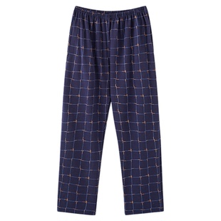 睡裤男秋纯棉薄款长裤防蚊裤居家休闲全棉舒适家居裤春秋款单裤