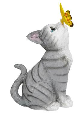 太阳能小猫咪灯公仔户外庭院摆件
