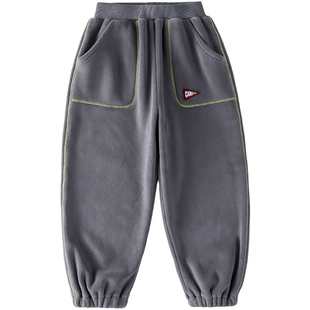 【抗静电】 棉花堂儿童裤子秋冬加绒裤保暖男女童休闲奥粒绒长裤