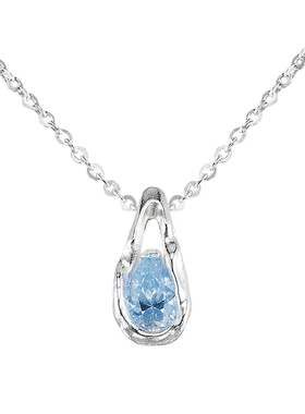 森吾《爱神落泪》蓝色莫桑钻项链