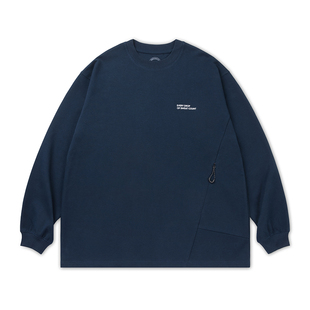 VMCL解构侧拉链口袋凉感运动风长袖TEE恤男女国潮24AW vermicelli