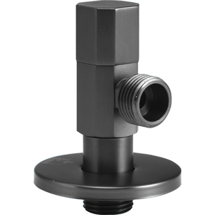 潜水艇角阀枪灰色三角阀黑色全铜加厚冷热水马桶水阀门开关水龙头