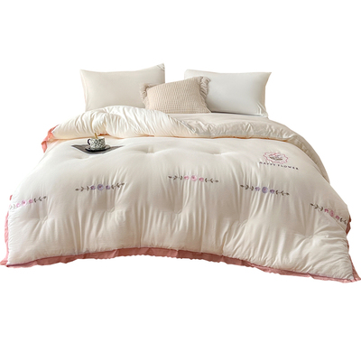 秋冬冬被被子2025新款绣花春秋被加厚保暖被芯家用单人被四季通用