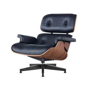 伊姆斯躺椅真皮Eames椅意式设计师单人沙发休闲椅现代简约懒人椅