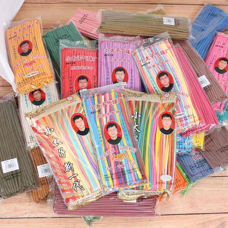 新品 厂家直供加厚1.8克小太单色260长条魔术造型气球马卡汽球200