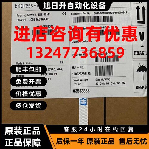 议价EH恩德斯豪斯 Promag 50W1H, DN100 4