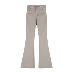 李李服饰加绒高级白色百搭知性微喇牛仔裤女冬季2025新款高腰长裤