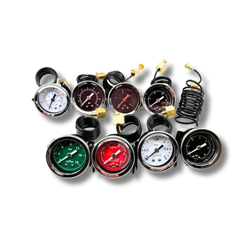 咖啡机DIY阻尼压力表2分1分蒸汽锅炉萃取锅炉9bar毛细管