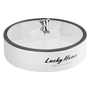 新年干果盘家用客厅茶几轻奢坚果零食收纳盒高端精致高颜值水果盘