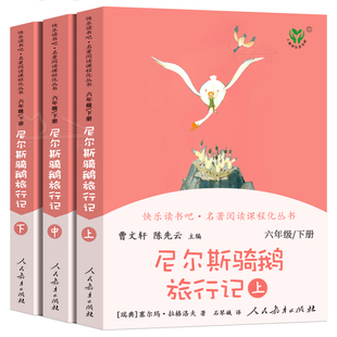 尼尔斯骑鹅旅行记上中下3册原著正版无删减人教版快乐读书吧六年级下小学生必读课外书阅读书籍尼尔斯骑鹅历险记人民教育出版社RJ