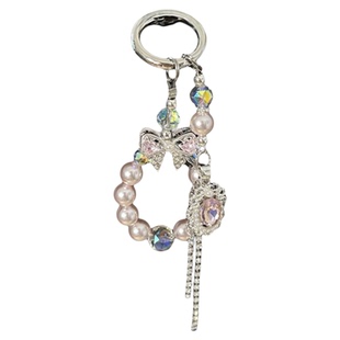 超显气质珍珠手机链独特原创设计流苏挂链重工手作串珠链条高级感闪钻小巧手链精致好看包包钥匙扣挂饰垫片壳