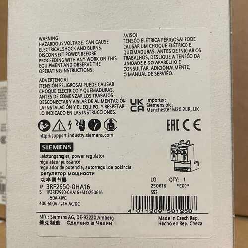 溢价-3RF2950-0HA16  功率控制器 电流范围 50 A
