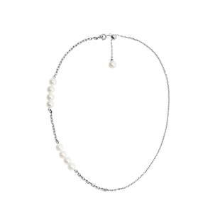 THEYKNOW珍珠链条拼接颈链女小众设计感ins小锁骨链礼物