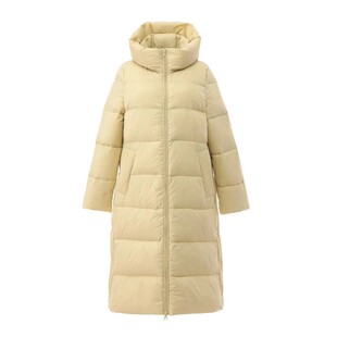 鹅绒羽绒服女款2025新款冬季宽松高级感保暖加厚连帽过膝长款外套