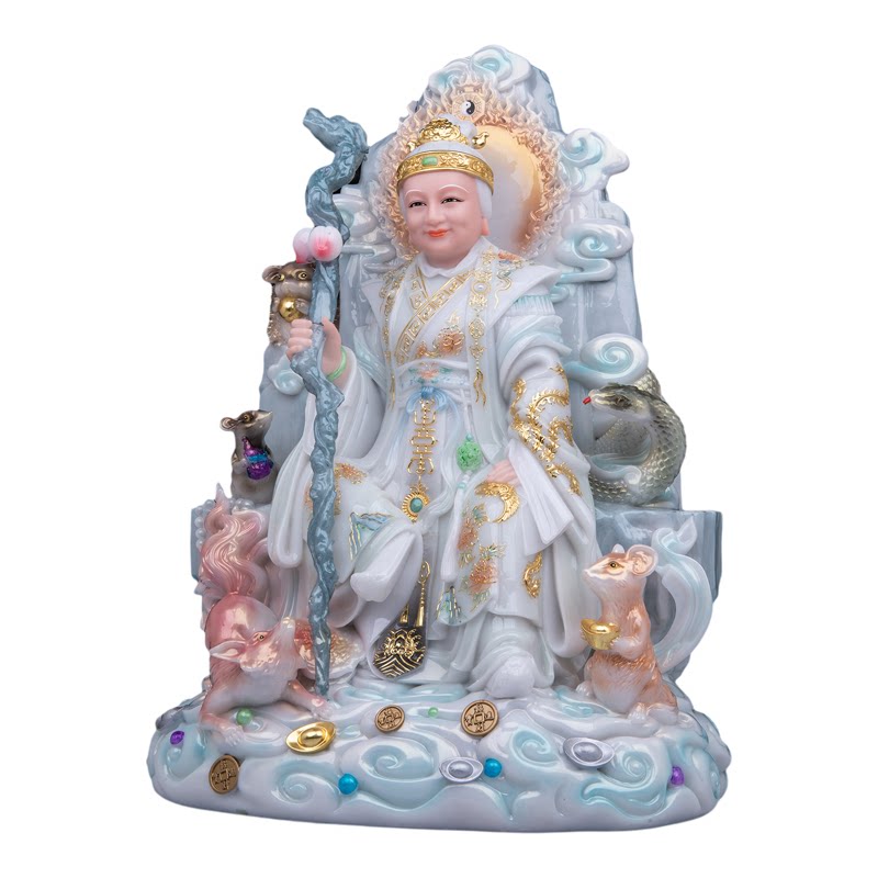 黑老太太神像汉白玉东北堂口大护法铁刹山黑妈妈像黑奶奶供奉摆件