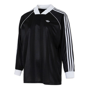 26新款adidas阿迪达斯三叶草女长袖提花球衣运动T恤KD2897/KG3711