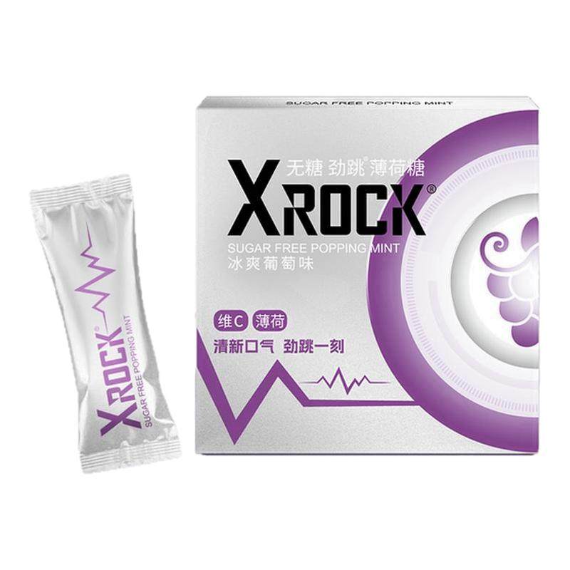 XROCK无糖薄荷跳跳糖果成人清新口气葡萄情侣约会情侣接吻糖用品