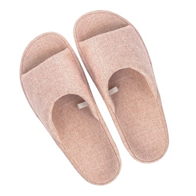 棉麻静音拖鞋可机洗防滑软底简约