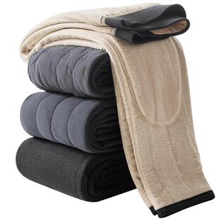 猫人加绒加厚男士保暖裤纯羊毛护膝护腰东北零下40度棉裤男款冬季