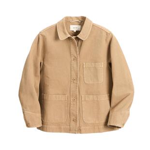 【新品】素然WHM 25秋女士经典复古简约平纹帆布贴袋多口袋短夹克