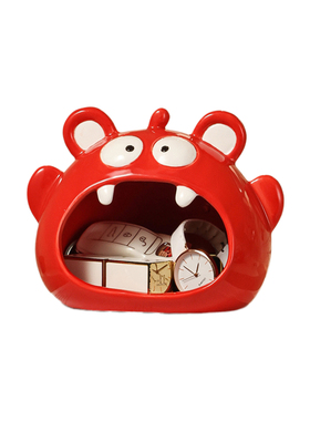 创意咕噜兽入户钥匙收纳玄关摆件高级感电视柜酒柜置物架乔迁礼物