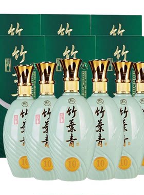 【礼宴必备】杏花村汾酒竹叶青酒38度青瓷10整箱500ML*6瓶露酒